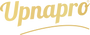 Upnapro logo in gold on a white background