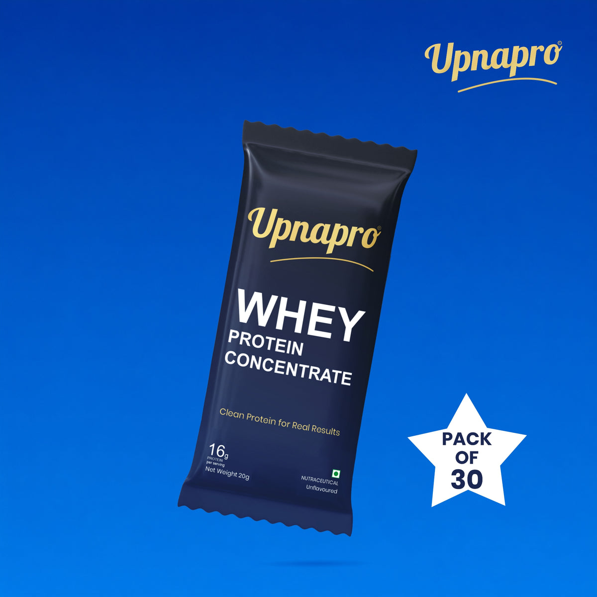 Whey Protein Concentrate (Unflavored) | Pack of 30