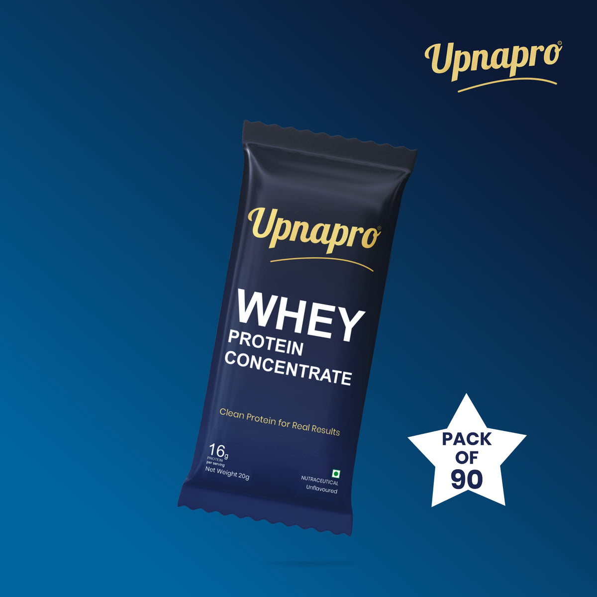 Whey Protein Concentrate (Unflavored) | Pack of 90